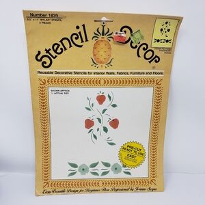 Stencil Decor Strawberries Vines Reusable Decorative Stencils Vintage
